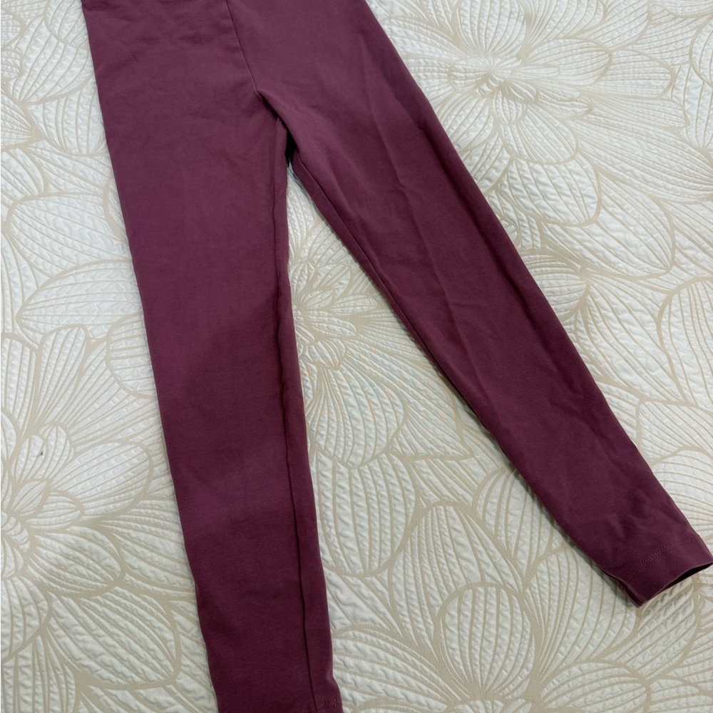 Tea Collection Burgundy Kids Leggings